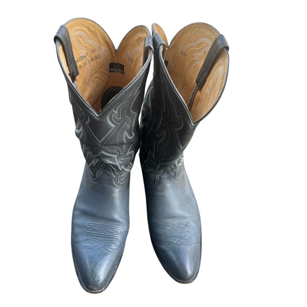 Vintage Nocona boots Sz 14.5 C Cowboy Western roper gray made in USA